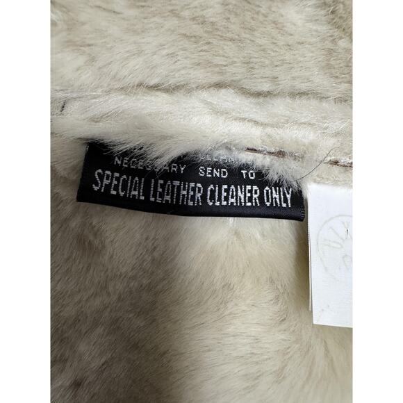 Wilsons Leather Jacket Womens Small Hooded Faux Shearling Belted Coat - Picture 10 of 12